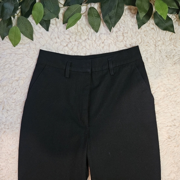 Sisley Women's Classic Knit Tailored Black Slacks - Picture 2 of 6